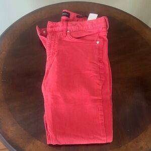 Banana Republic Bright Red Skinny Jeans